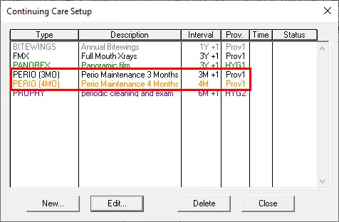 Continuing Care Clean up - Dentrix Faster